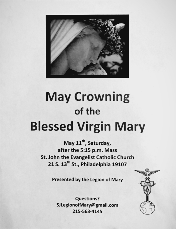 May Crowning Of The Blessed Virgin Mary May 11 Sat